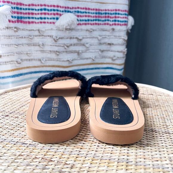 Stuart Weitzman Cammy Shearling-Strap Slide Sandals Women’s Size 6.5 - Picture 5 of 8